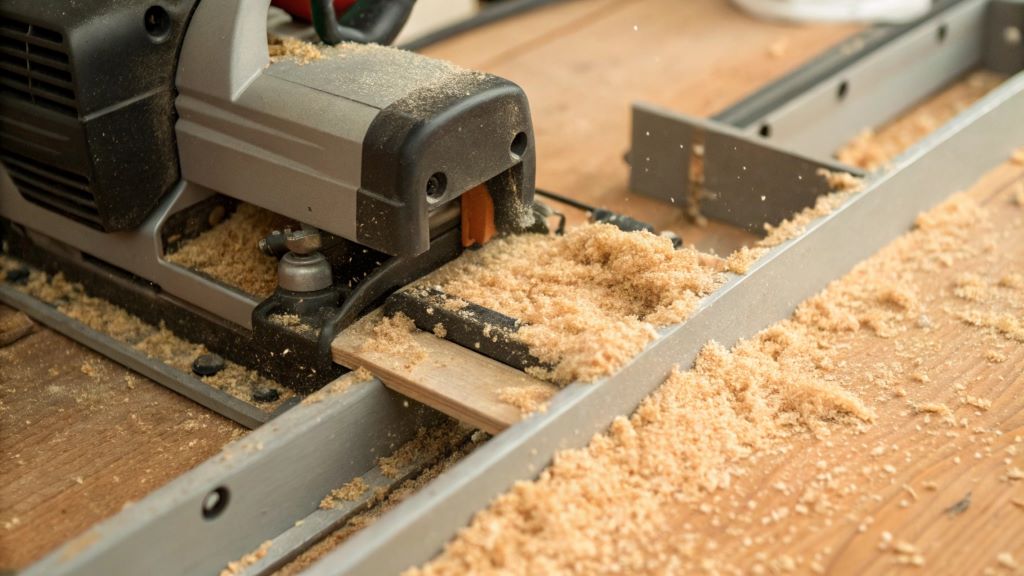 How to clean sawdust buildup inside jigsaw housing tips youtube