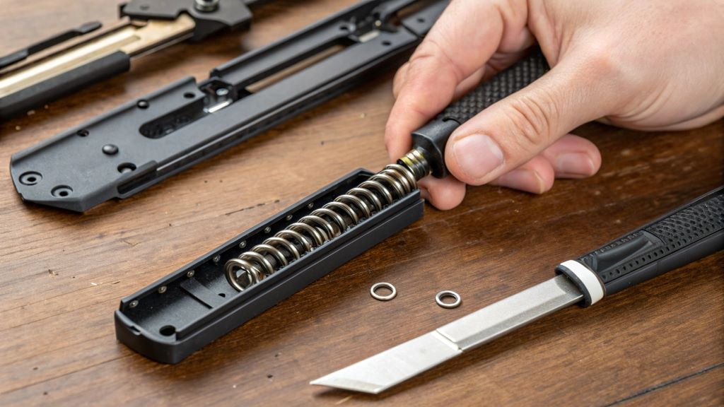 How do you change the blade in the retractable utility knife