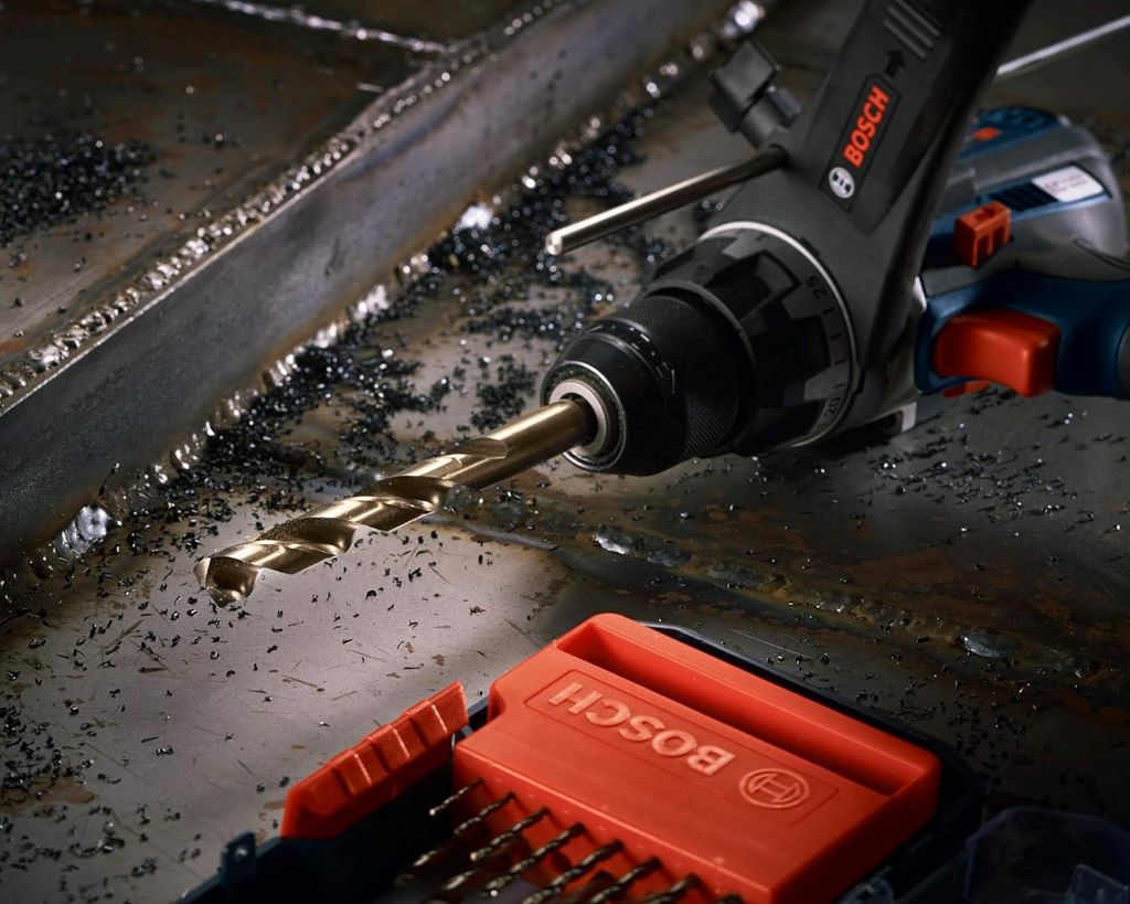 Assorted Bosch CO14B metal drill bits for stainless steel, titanium, and cast iron