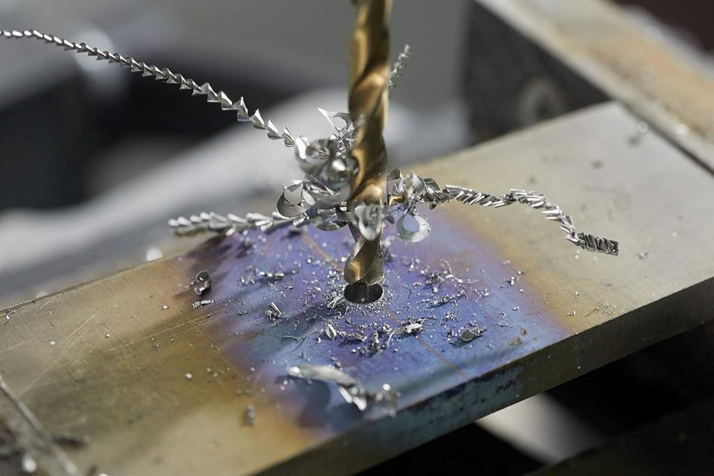 Bosch 1/4-inch Cobalt M42 metal drill bit for stainless steel, aluminum, and titanium.