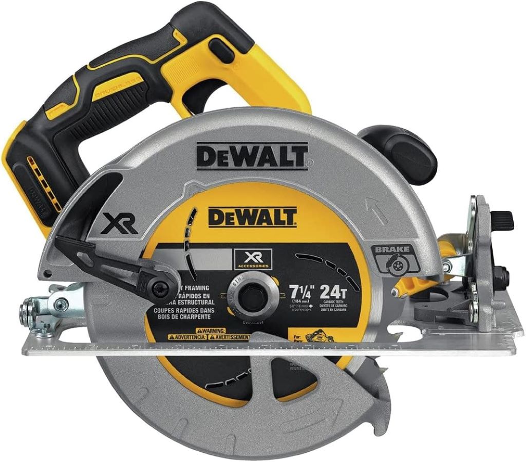 DEWALT 20V MAX Cordless Circular Saw DCS570B with 7-1/4 inch blade and safety brake