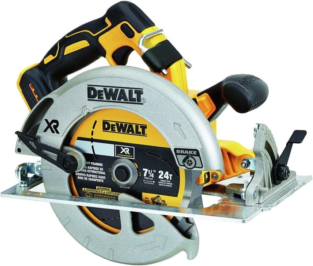 Powerful and precise DEWALT 20V MAX cordless circular saw for wood cutting