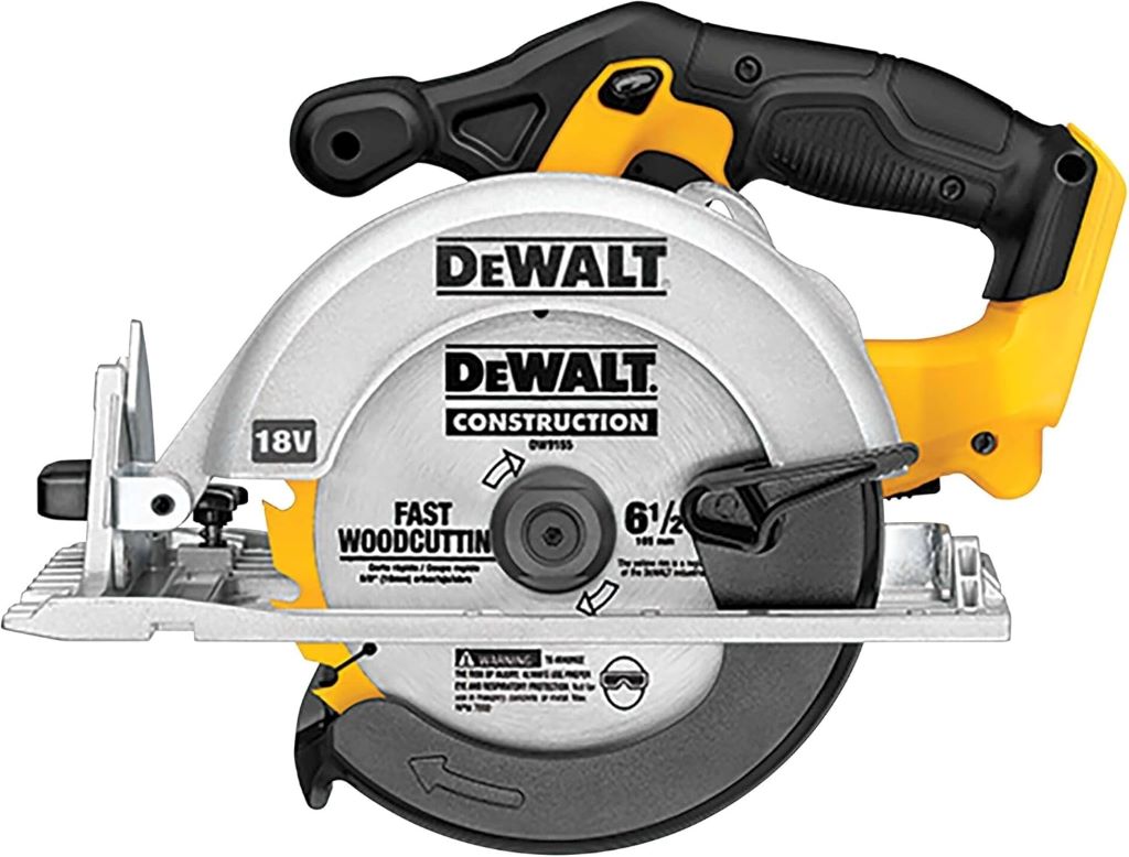 DEWALT 20V MAX Circular Saw DCS391B with 6-1/2 inch blade and ergonomic grip
