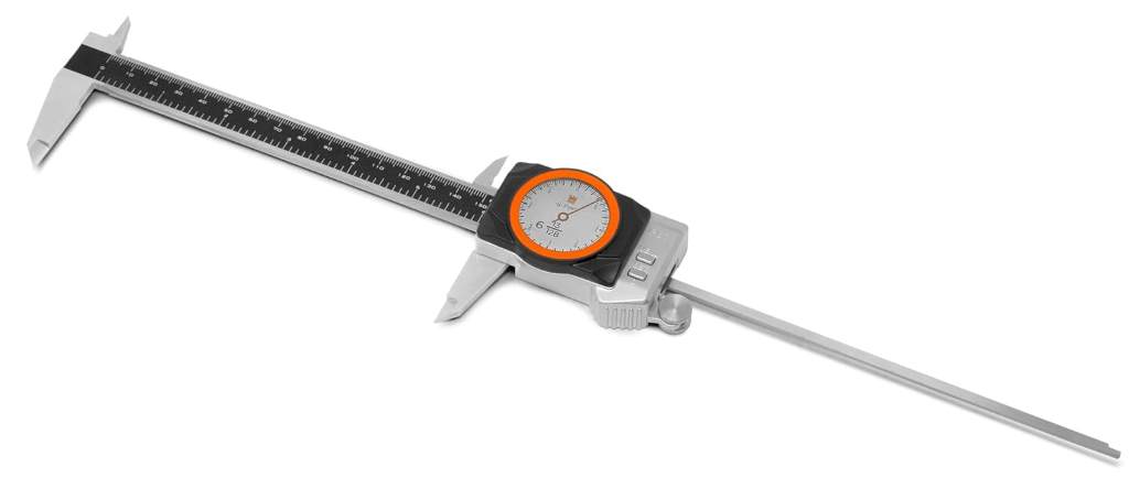 Waterproof IP67 WEN digital caliper showing precise measurement on LED readout