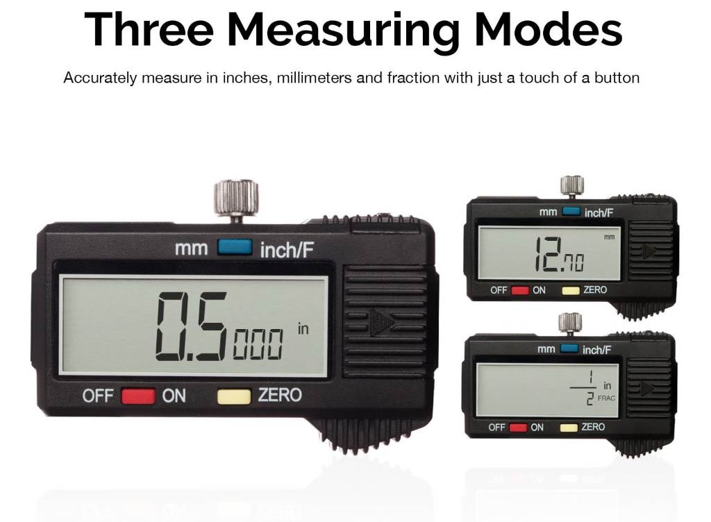 Stainless steel NEIKO 01408A caliper with large screen for clear, easy-to-read measurements.