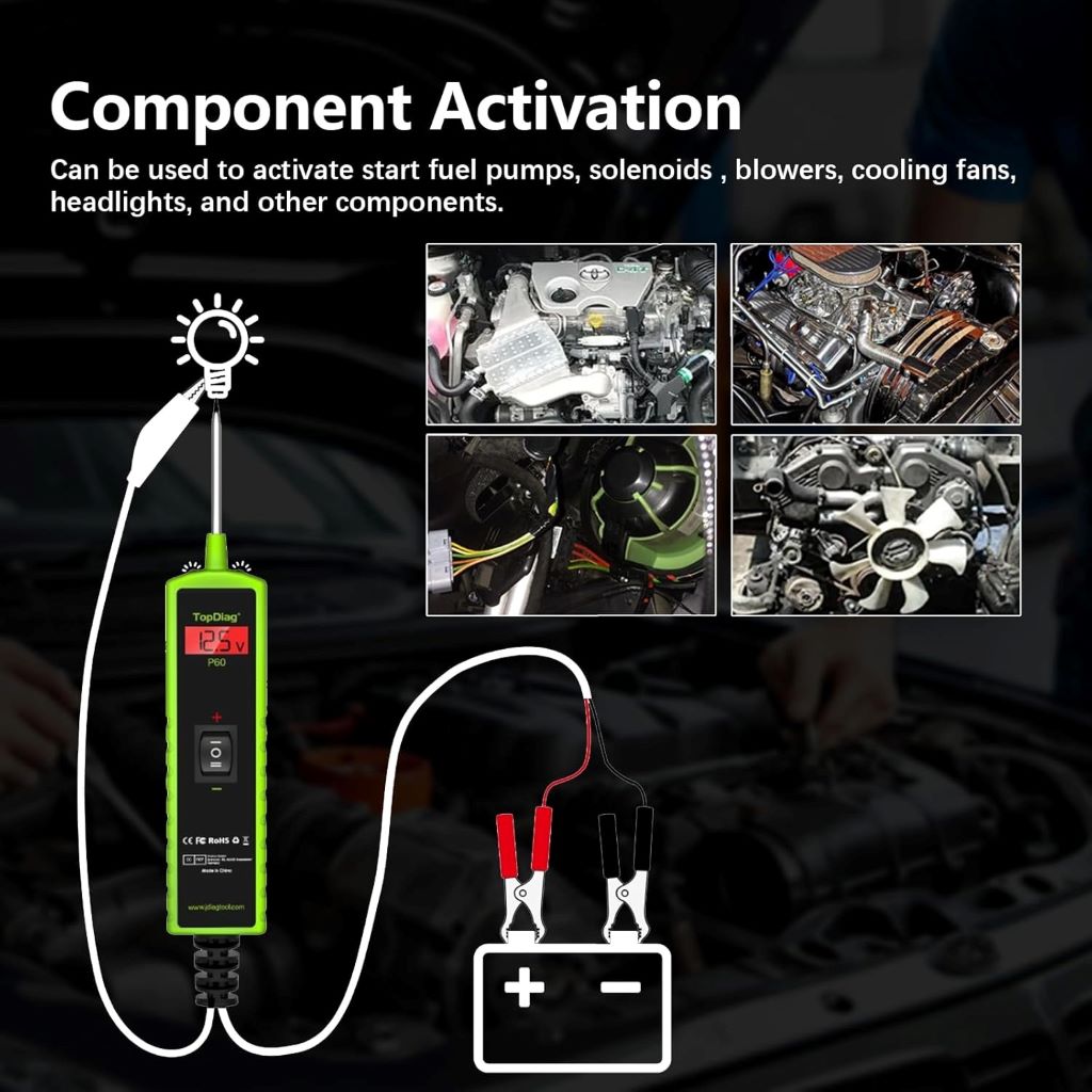 TopDiag 12V automotive voltage tester and short circuit finder kit for cars and trucks.