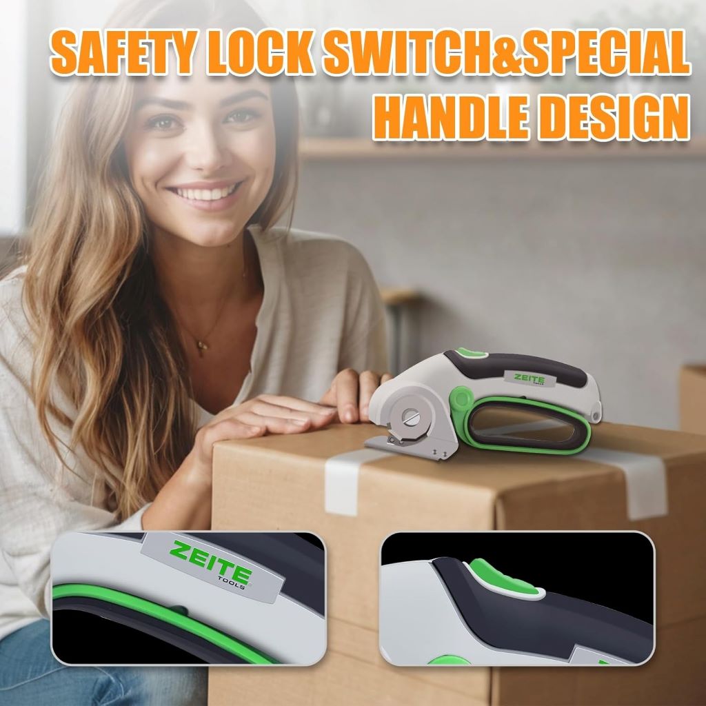 Rechargeable ZEITE electric rotary cutter for cardboard, plastic, and cloth