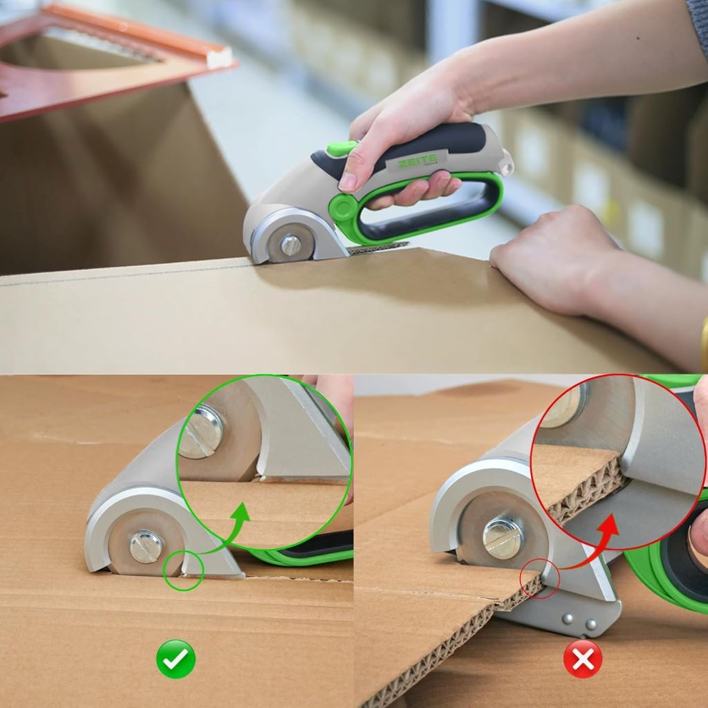 Easy-to-hold ZEITE 4V cordless scissors with storage box and replaceable blade