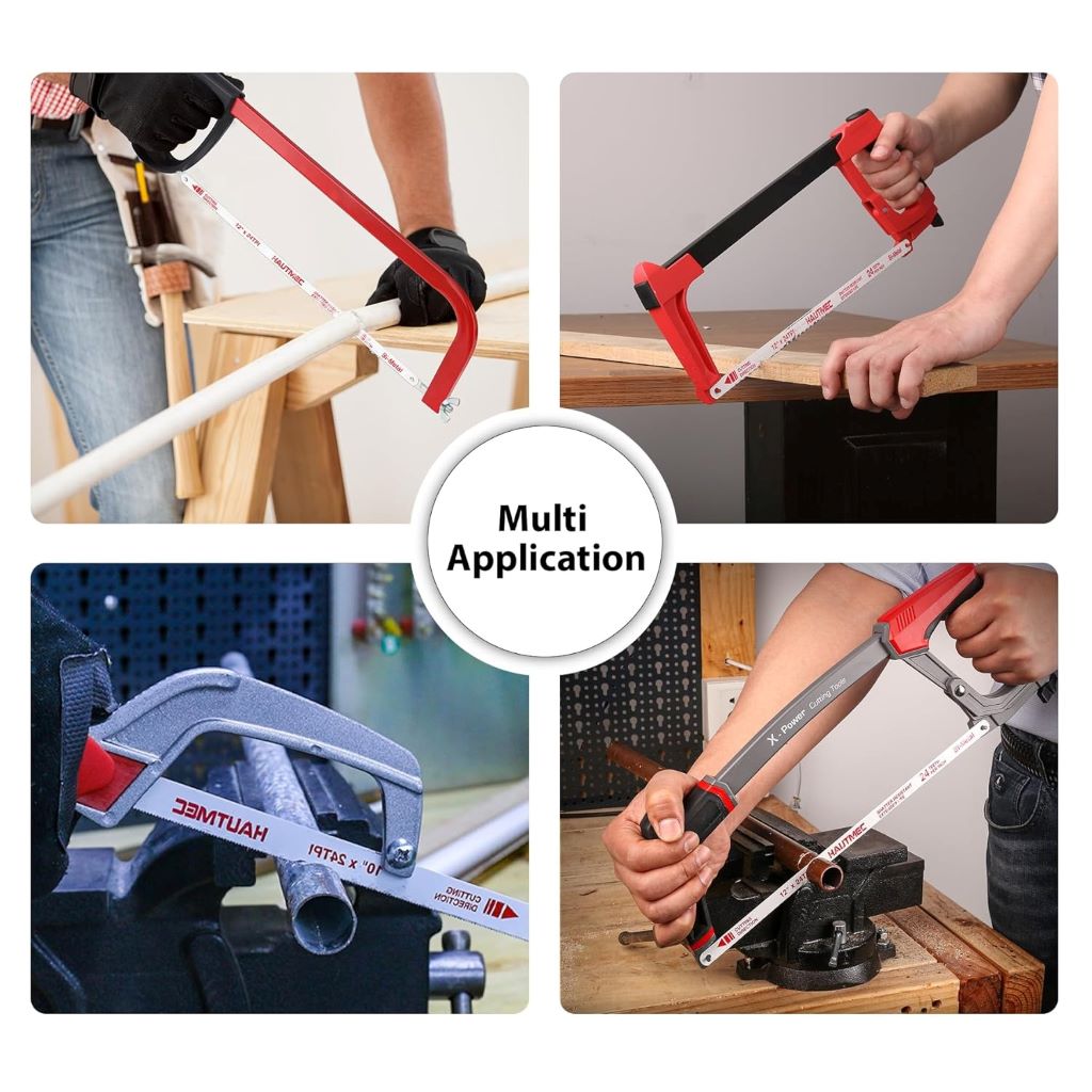 Durable and precise HAUTMEC hacksaw replacement blades with high-speed steel teeth