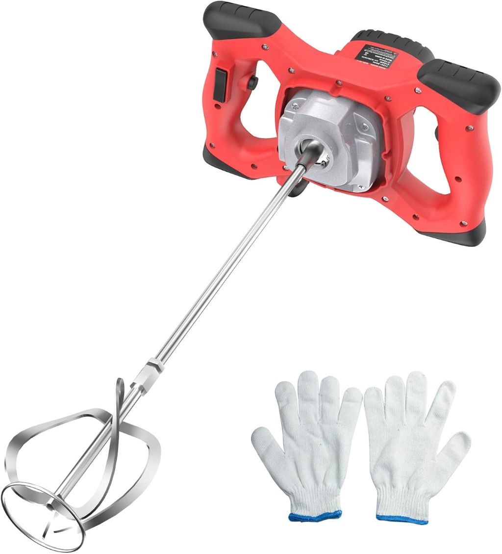 IMAYCC 2100W handheld electric cement and mud mixer with 6-speed settings