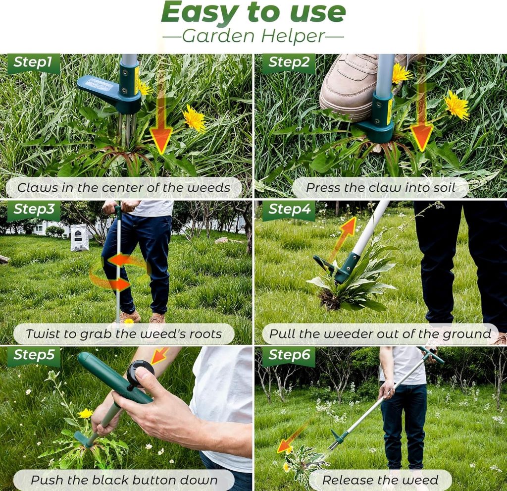 Ergonomic Walensee weed puller designed for stand-up weeding and dandelion removal