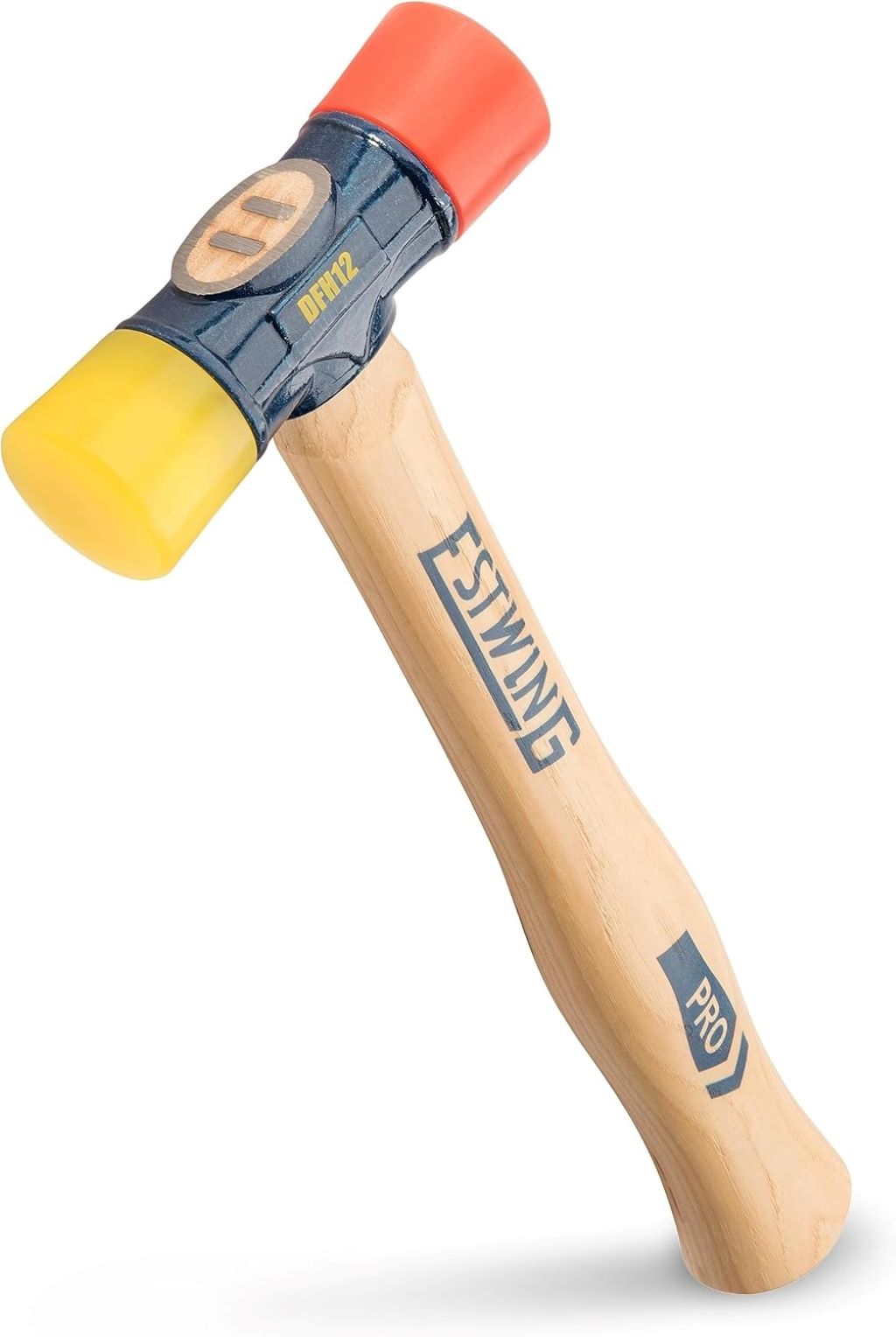 ESTWING 12oz Rubber Mallet with dual-face soft and hard tips and hickory wood handle