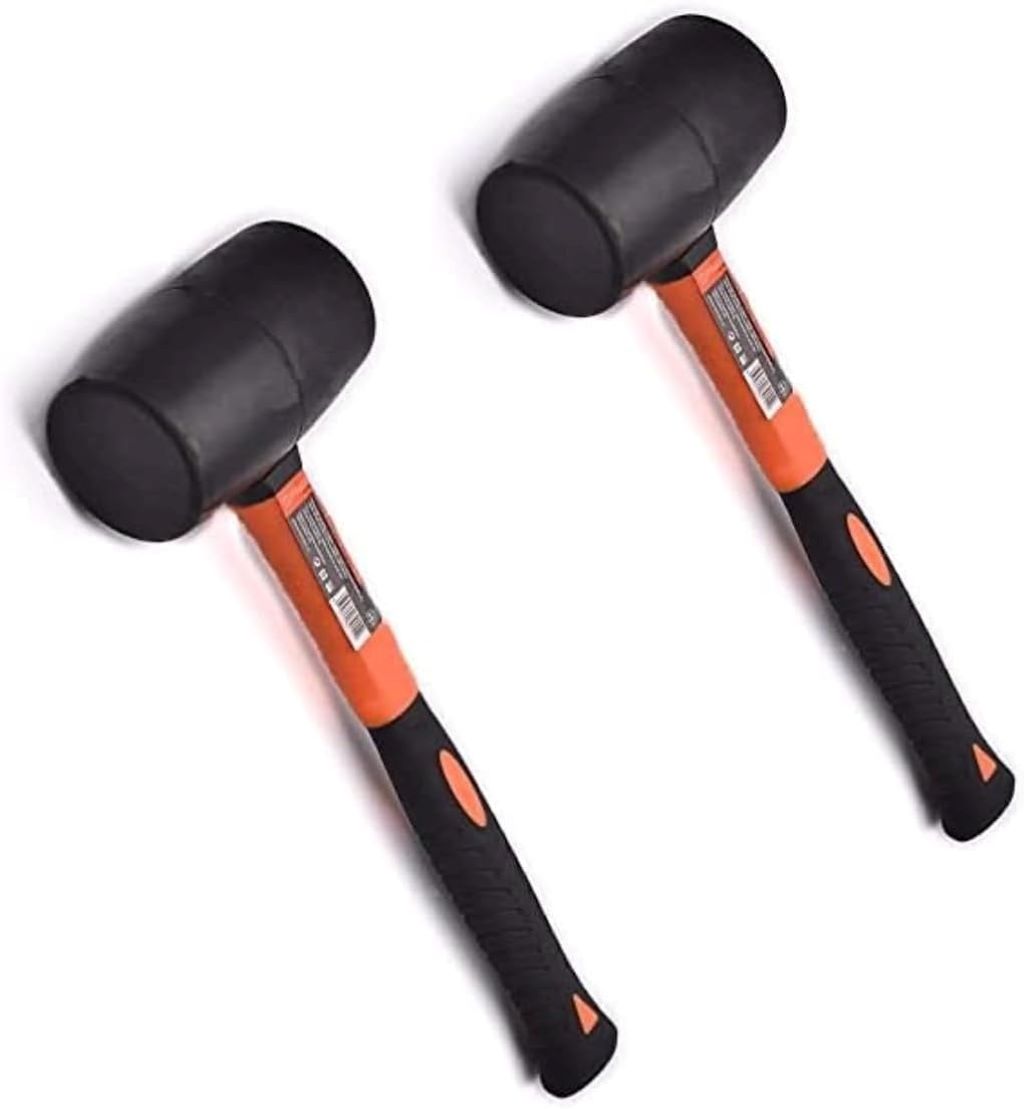 Edward Tools 16 oz rubber mallet with ergonomic handle for gentle, damage-free striking.