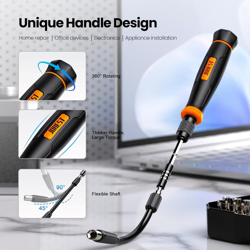 Complete magnetic tool kit including Torx, Triwing, and precision bits for MacBook, iPhone, PC, and jewelry repairs.