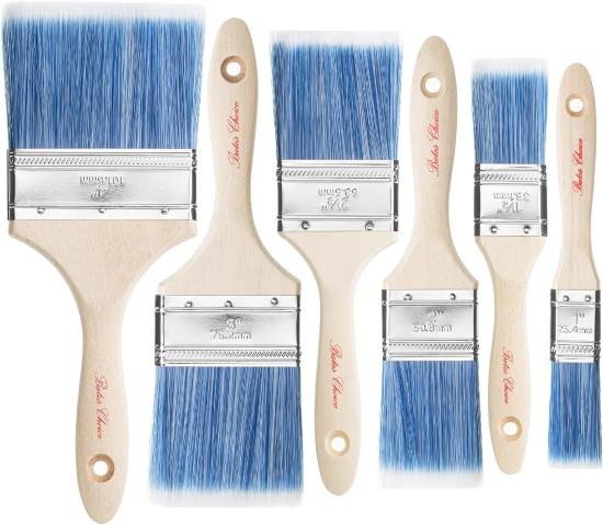 Bates Paint Brushes 6 Pack Assorted