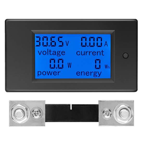 DC Multifunction Battery Monitor Meter 6.5 to 100V 0 to 100A LCD Display