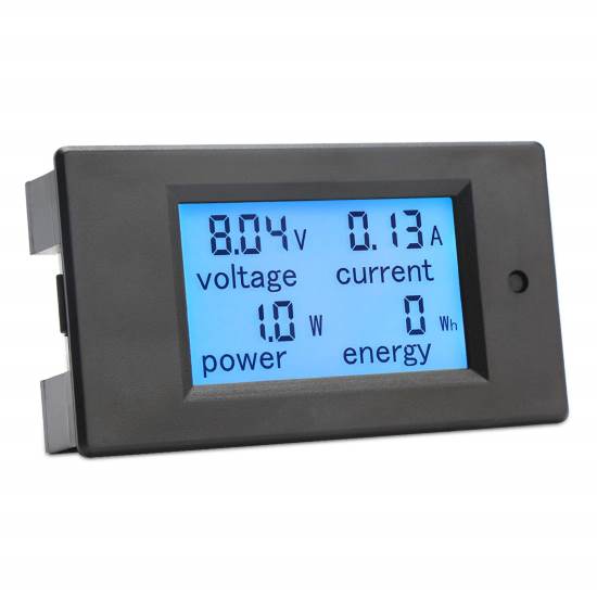 DROK Digital Multimeter DC 6.5 to 100V 20A Voltage Amperage Power Energy Meter