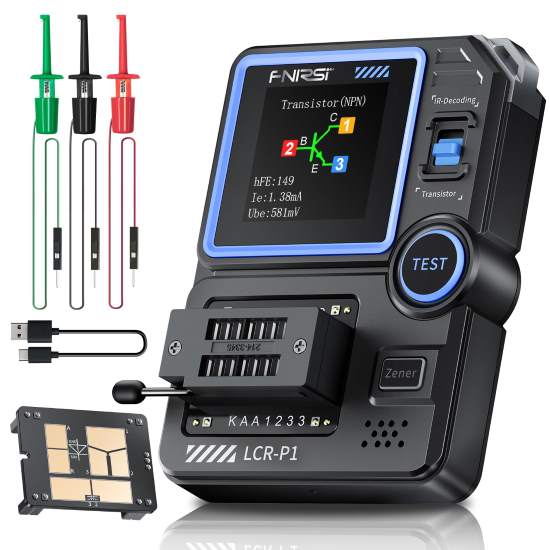 FNIRSI LCR P1 Transistor Tester Mosfet Transistor Capacitor Tester