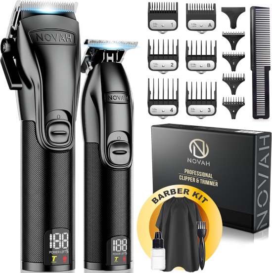 Novah Professional Hair Clippers for Men Cordless haircut kit