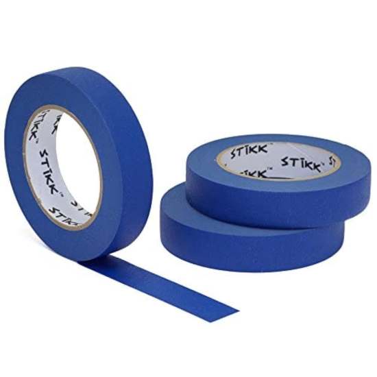 STIKK 36 Roll Case 1 Inch x 60yd Blue Painters Tape 14 Day Clean Release