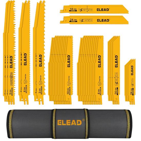 ELEAD 40 Piece Bi Metal Reciprocating Saw Blade Set