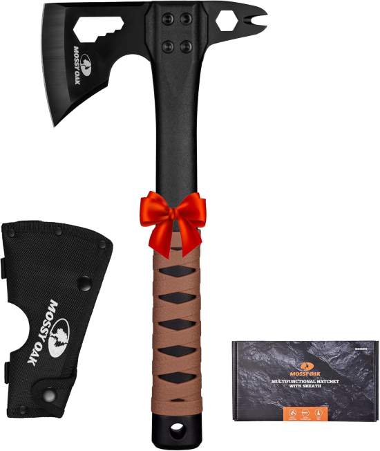 Mossy Oak 12 Inch Camping Axe Multitool for compact survival use