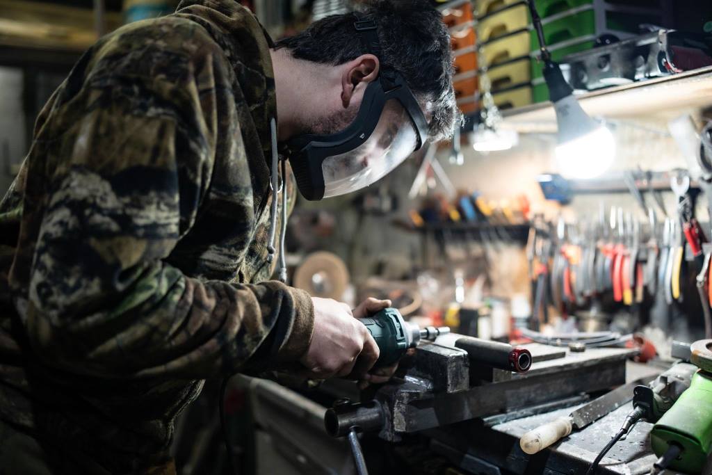 Organized home tool kit with essential equipment neatly arranged