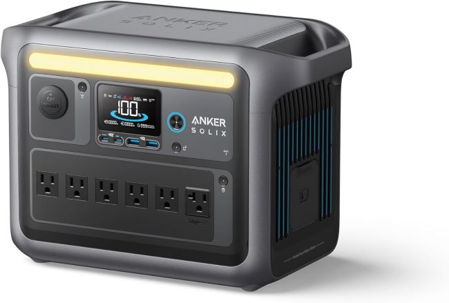 Anker SOLIX C1000 portable power station providing backup power for home and camping in Utah