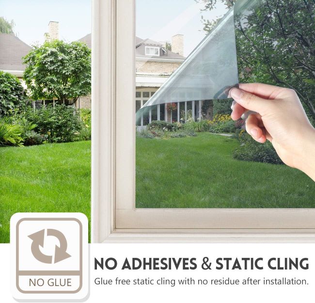 KESPEN one-way reflective window film with daytime privacy, heat blocking, and UV protection