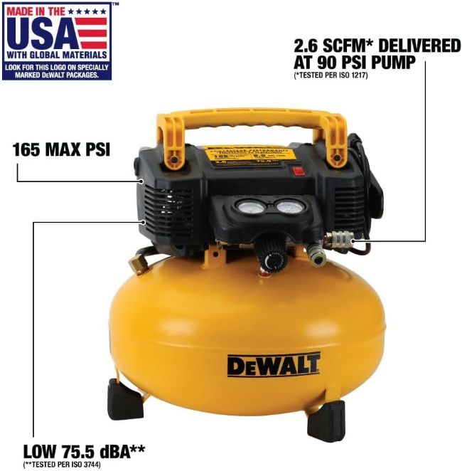 DEWALT DWFP55126 portable air compressor for tools and workshop use