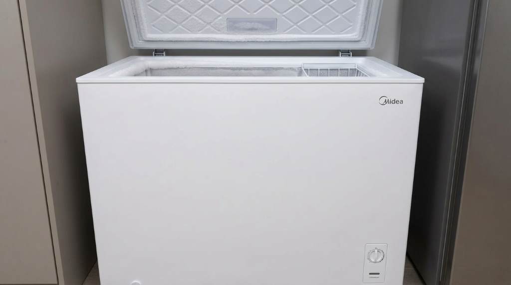 Defrosting Midea MERC07C4BAWW chest freezer step by step