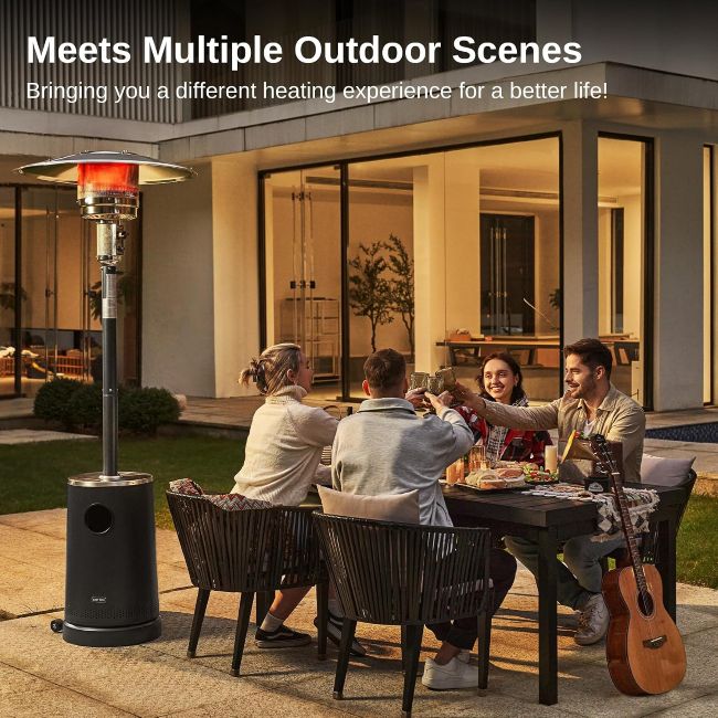 EAST OAK outdoor patio heater providing powerful warmth for decks, patios, and gatherings