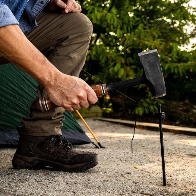 ESTWING Fireside Friend wood-splitting tool for camping, fireplaces, and backyard use
