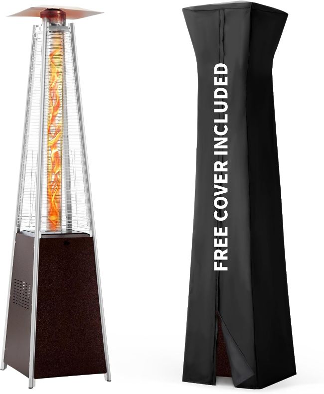 Pamapic 48,000 BTU Pyramid Patio Heater with quartz glass tube