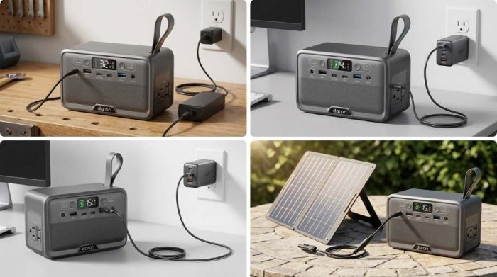 Proper charging setup for Daran portable power station
