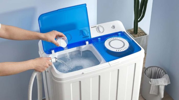 Proper spinning process in an Auertech portable washer