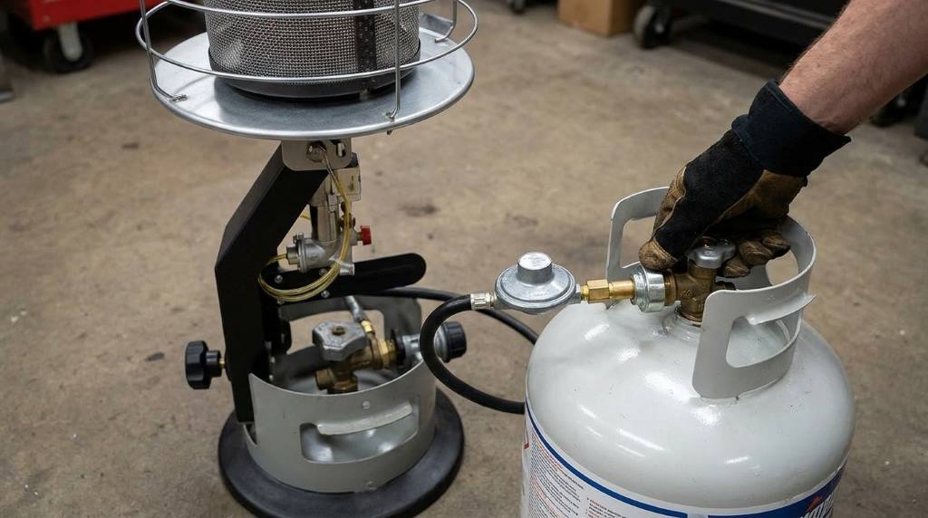 Cleaning thermocouple probe on Mr Heater 45000 BTU propane heater